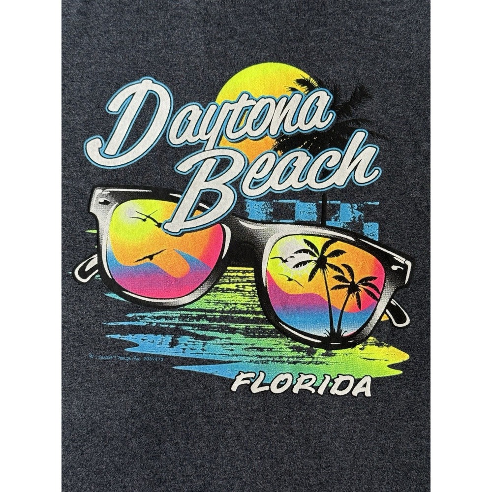Daytona Beach Florida T-Shirt Short Sleeve Black Ocean Vacation Festival M